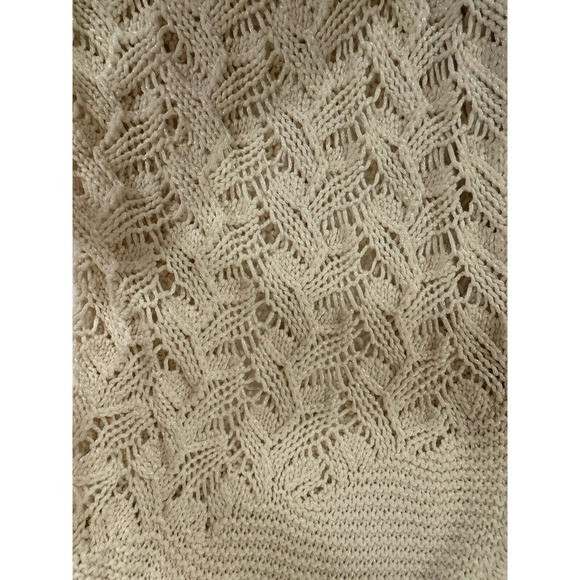 Sundance Ingrid Knit Cardigan Cream Sweater Womens XS Classic Open Front Neutral - Picture 9 of 11